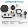 imageSR SUN RISE Shower Faucet  16 Inch Multifunctional High Pressure Shower Head System with Handheld Shower Head Fixtures  Valve Included  Brushed GoldOil Rubbed Bronze