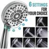 imageSR SUN RISE Shower Faucet  16 Inch Multifunctional High Pressure Shower Head System with Handheld Shower Head Fixtures  Valve Included  Brushed GoldPolished Chrome