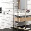 imageSR SUN RISE Shower Faucet  16 Inch Multifunctional High Pressure Shower Head System with Handheld Shower Head Fixtures  Valve Included  Brushed GoldPolished Chrome