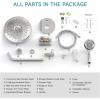 imageSR SUN RISE Shower Faucet  16 Inch Multifunctional High Pressure Shower Head System with Handheld Shower Head Fixtures  Valve Included  Brushed GoldPolished Chrome