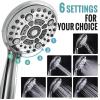 imageSR SUN RISE Shower Faucet  16 Inch Multifunctional High Pressure Shower Head System with Handheld Shower Head Fixtures  Valve Included  Brushed GoldPolished Chrome