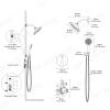imageSR SUN RISE Shower Faucet  16 Inch Multifunctional High Pressure Shower Head System with Handheld Shower Head Fixtures  Valve Included  Brushed GoldPolished Chrome