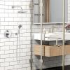 imageSR SUN RISE Shower Faucet  16 Inch Multifunctional High Pressure Shower Head System with Handheld Shower Head Fixtures  Valve Included  Brushed GoldPolished Chrome