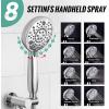 imageSR SUN RISE Shower Faucet  16 Inch Multifunctional High Pressure Shower Head System with Handheld Shower Head Fixtures  Valve Included  Brushed GoldPolished Chrome