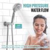 imageSR SUN RISE Shower Faucet  16 Inch Multifunctional High Pressure Shower Head System with Handheld Shower Head Fixtures  Valve Included  Brushed GoldPolished Chrome