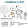 imageSR SUN RISE Shower Faucet  16 Inch Multifunctional High Pressure Shower Head System with Handheld Shower Head Fixtures  Valve Included  Brushed GoldPolished Chrome