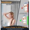 imageSR SUN RISE Shower Faucets Sets Complete Brushed Gold Square Rain Shower Head with Handheld Spray All Metal Shower Faucet Trim Repair Kits Contain Shower ValvePolished Chrome