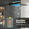 imageSR SUN RISE Shower Faucets Sets Complete Brushed Gold Square Rain Shower Head with Handheld Spray All Metal Shower Faucet Trim Repair Kits Contain Shower ValveMatte Black