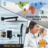 imageSR SUN RISE Shower Faucets Sets Complete Brushed Gold Square Rain Shower Head with Handheld Spray All Metal Shower Faucet Trim Repair Kits Contain Shower ValveMatte Black