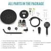 imageSR SUN RISE Shower System 12 inch Multifunction Shower Faucet Set 6 Setting High Pressure Handheld Rain Shower Head Kits Valve Included  Push Button DiverterStainless SteelBrushed GoldMatte Black