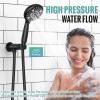imageSR SUN RISE Shower System 12 inch Multifunction Shower Faucet Set 6 Setting High Pressure Handheld Rain Shower Head Kits Valve Included  Push Button DiverterStainless SteelBrushed GoldMatte Black