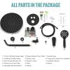 imageSR SUN RISE Shower System 12 inch Multifunction Shower Faucet Set 6 Setting High Pressure Handheld Rain Shower Head Kits Valve Included  Push Button DiverterStainless SteelBrushed GoldMatte Black