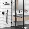imageSR SUN RISE Shower System 12 inch Multifunction Shower Faucet Set 6 Setting High Pressure Handheld Rain Shower Head Kits Valve Included  Push Button DiverterStainless SteelBrushed GoldOil Rubbed Bronze