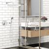 imageSR SUN RISE Shower System 12 inch Multifunction Shower Faucet Set 6 Setting High Pressure Handheld Rain Shower Head Kits Valve Included  Push Button DiverterStainless SteelBrushed GoldPolished Chrome