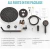 imageSR SUN RISE Shower System 12 inch Multifunction Shower Faucet Set 6 Setting High Pressure Handheld Rain Shower Head Kits Valve Included  Push Button DiverterStainless SteelBrushed GoldOil Rubbed Bronze