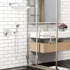 imageSR SUN RISE Shower System 12 inch Multifunction Shower Faucet Set 6 Setting High Pressure Handheld Rain Shower Head Kits Valve Included  Push Button DiverterStainless SteelBrushed GoldPolished Chrome