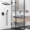 imageSR SUN RISE Shower System 12 inch Multifunction Shower Faucet Set 6 Setting High Pressure Handheld Rain Shower Head Kits Valve Included  Push Button DiverterStainless SteelBrushed GoldOil Rubbed Bronze
