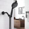 imageSR SUN RISE 6Mode Handheld Shower Head 48 Inches High Pressure 18 GPM 18 Meter708 Inch Long Stainless Steel Shower Hose Brass Ball Joint Matte BlackMatte Black