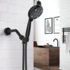 imageSR SUN RISE 6Mode Handheld Shower Head 48 Inches High Pressure 18 GPM 18 Meter708 Inch Long Stainless Steel Shower Hose Brass Ball Joint Matte BlackMatte Black