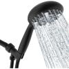 imageSR SUN RISE 6Mode Handheld Shower Head 48 Inches High Pressure 18 GPM 18 Meter708 Inch Long Stainless Steel Shower Hose Brass Ball Joint Matte BlackMatte Black