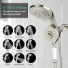 imageSR SUN RISE Magnetic Shower Faucet Set 8Spray 2in1 Dual Shower Head with Handheld Combo SingleHandle Faucet with Valve and Trim Kit Brushed Nickel