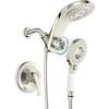 imageSR SUN RISE Magnetic Shower Faucet Set 8Spray 2in1 Dual Shower Head with Handheld Combo SingleHandle Faucet with Valve and Trim Kit Brushed Nickel