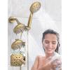 imageSR SUN RISE 35Spray Shower Faucet 3Way Combo Shower Head and Hand Held Shower Separately or Together SingleHandle Tub and Shower Trim Kit Brushed Gold Valve IncludeBrushed Gold