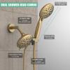 imageSR SUN RISE 35Spray Shower Faucet 3Way Combo Shower Head and Hand Held Shower Separately or Together SingleHandle Tub and Shower Trim Kit Brushed Gold Valve IncludeBrushed Gold