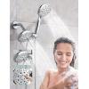 imageSR SUN RISE Shower System with Tub Spout Rain Shower Tub Set High Pressure 35Function Dual 2in1 Shower Combo Faucet with Valve Patented 3Way Water Diverter in Polished ChromeValve IncludedPolished Chrome