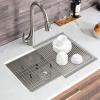 image:imageUndermount Stainless Steel Kitchen Sink  SR SUN RISE 30 x 18 x 10 Drop In Workstation Sink Handmade Single Bowl Kitchen Sink with Accessories Pack of 5 Brushed Finish