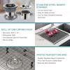 image:imageUndermount Stainless Steel Kitchen Sink  SR SUN RISE 30 x 18 x 10 Drop In Workstation Sink Handmade Single Bowl Kitchen Sink with Accessories Pack of 5 Brushed Finish