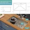 image:imageUndermount Stainless Steel Kitchen Sink  SR SUN RISE 30 x 18 x 10 Drop In Workstation Sink Handmade Single Bowl Kitchen Sink with Accessories Pack of 5 Brushed Finish