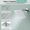 image:imageShower Faucet Set Shower System  SR SUN RISE Brushed Nickel Shower Trim Kit with Dual Shower Head 12 Ceiling Rainfall 6 Wall Mount with Handheld Shower for Couples Complete 6 Diverter ValvePolished Chrome