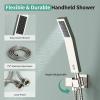 image:imageShower Faucet Set Shower System  SR SUN RISE Brushed Nickel Shower Trim Kit with Dual Shower Head 12 Ceiling Rainfall 6 Wall Mount with Handheld Shower for Couples Complete 6 Diverter ValveBrushed Nickel