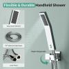 image:imageShower Faucet Set Shower System  SR SUN RISE Brushed Nickel Shower Trim Kit with Dual Shower Head 12 Ceiling Rainfall 6 Wall Mount with Handheld Shower for Couples Complete 6 Diverter ValvePolished Chrome