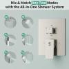 image:imageShower Faucet Set Shower System  SR SUN RISE Brushed Nickel Shower Trim Kit with Dual Shower Head 12 Ceiling Rainfall 6 Wall Mount with Handheld Shower for Couples Complete 6 Diverter ValveBrushed Nickel