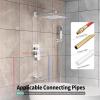 image:imageSR SUN RISE 12 Inches All Metal Square Shower System with Tub Spout Tub Shower Faucet Set High Pressure Rain Shower Head and Handheld Sprayer Combo Shower Fixtues Valve Included Brushed NickelPolished Chrome