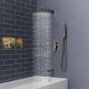 image:imageSR SUN RISE 12 Inches All Metal Square Shower System with Tub Spout Tub Shower Faucet Set High Pressure Rain Shower Head and Handheld Sprayer Combo Shower Fixtues Valve Included Brushed NickelOil Rubbed Bronze