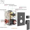image:imageSR SUN RISE 12 Inches All Metal Square Shower System with Tub Spout Tub Shower Faucet Set High Pressure Rain Shower Head and Handheld Sprayer Combo Shower Fixtues Valve Included Brushed NickelMatte Black