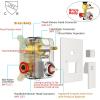 image:imageSR SUN RISE 12 Inches All Metal Square Shower System with Tub Spout Tub Shower Faucet Set High Pressure Rain Shower Head and Handheld Sprayer Combo Shower Fixtues Valve Included Brushed NickelBrushed Nickel