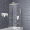 image:imageSR SUN RISE 12 Inches All Metal Square Shower System with Tub Spout Tub Shower Faucet Set High Pressure Rain Shower Head and Handheld Sprayer Combo Shower Fixtues Valve Included Brushed NickelBrushed Nickel