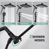 image:image12 Inch Wide Rain Shower Head with NSF Filtered Handheld Combo High Pressure Rainfall Shower Head 9 Spray Modes Handheld with 9Inch Extension Arm Comes with Filter Removes ChlorineBlackBlack