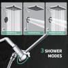 image:image12 Inch Wide Rain Shower Head with NSF Filtered Handheld Combo High Pressure Rainfall Shower Head 9 Spray Modes Handheld with 9Inch Extension Arm Comes with Filter Removes ChlorineBlackChrome