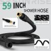 image:image12 Inch Wide Rain Shower Head with NSF Filtered Handheld Combo High Pressure Rainfall Shower Head 9 Spray Modes Handheld with 9Inch Extension Arm Comes with Filter Removes ChlorineBlackBlack