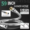 image:image12 Inch Wide Rain Shower Head with NSF Filtered Handheld Combo High Pressure Rainfall Shower Head 9 Spray Modes Handheld with 9Inch Extension Arm Comes with Filter Removes ChlorineBlackChrome